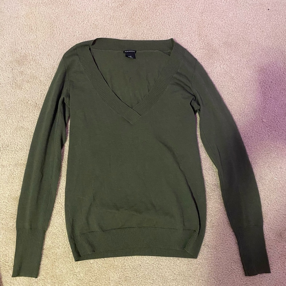 Club Monaco Olive Green Sweater - Picture 1 of 5